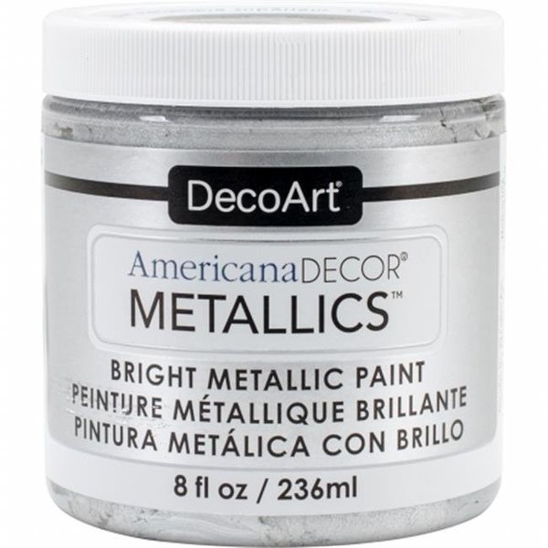 Deco Art Deco Art ADMTL-07 8 oz Americana Decor Metallic Paint; Sterling Silver ADMTL-07